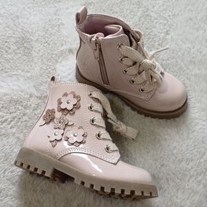 Seychelles Pink Floral Lace-Up Toddler Boots Size 6